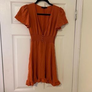 Peachy-orange Dress